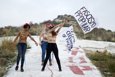 Femen Protest gegen Gedenkfeier für General Franco