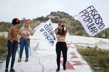 Femen Protest gegen Gedenkfeier für General Franco
