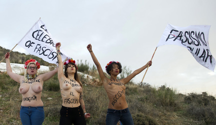 Femen Protest gegen Gedenkfeier für General Franco