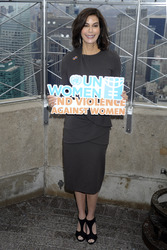 Teri Hatcher und Ban Ki-moon im Empire State Building, New York