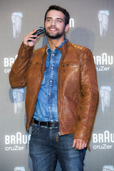 Jesus Castro und Mario Suarez präsentieren Braun Rasierer, Madrid