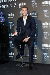 Jesus Castro und Mario Suarez präsentieren Braun Rasierer, Madrid