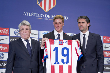 Präsentation von Fernando Torres als neuer Spieler von Atlético de Madrid, Madrid