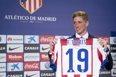 Präsentation von Fernando Torres als neuer Spieler von Atlético de Madrid, Madrid