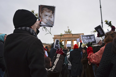 Mahnwache für die Pariser Terroropfer, Berlin