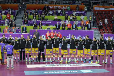 Handball WM-Match Brasilien gegen Spanien, Katar
