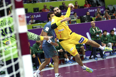 Handball WM-Match Brasilien gegen Spanien, Katar