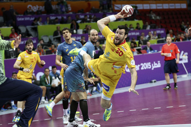 Handball WM-Match Brasilien gegen Spanien, Katar