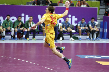 Handball WM-Match Brasilien gegen Spanien, Katar