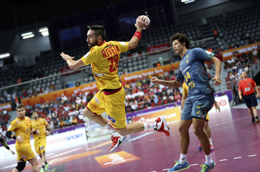 Handball WM-Match Brasilien gegen Spanien, Katar