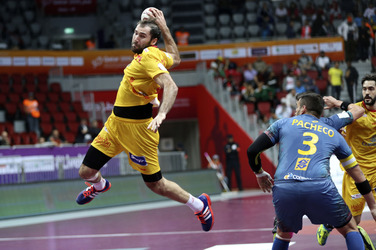 Handball WM-Match Brasilien gegen Spanien, Katar