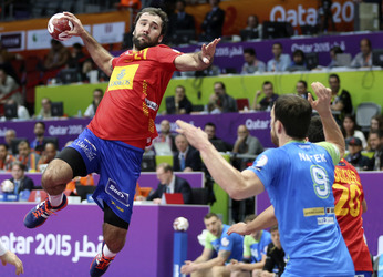 Handball WM-Match Spanien gegen Slowenien, Daho