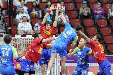 Handball WM-Match Spanien gegen Slowenien, Daho