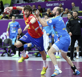 Handball WM-Match Spanien gegen Slowenien, Daho