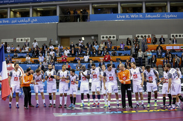 Handball WM-Match Frankreich gegen Schweden, Doha