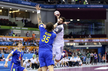 Handball WM-Match Frankreich gegen Schweden, Doha