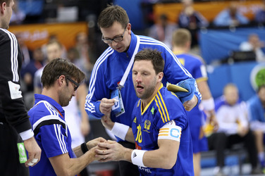 Handball WM-Match Frankreich gegen Schweden, Doha
