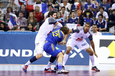Handball WM-Match Frankreich gegen Schweden, Doha