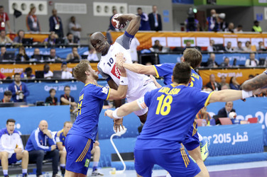 Handball WM-Match Frankreich gegen Schweden, Doha