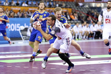 Handball WM-Match Frankreich gegen Schweden, Doha