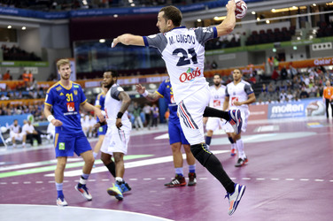 Handball WM-Match Frankreich gegen Schweden, Doha