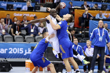 Handball WM-Match Frankreich gegen Schweden, Doha