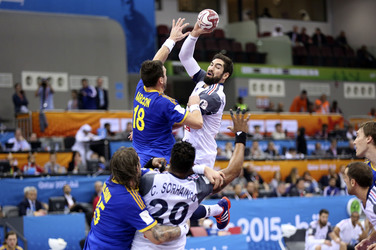 Handball WM-Match Frankreich gegen Schweden, Doha