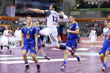 Handball WM-Match Frankreich gegen Schweden, Doha