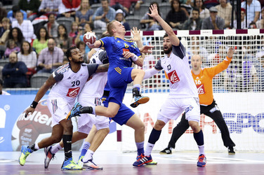 Handball WM-Match Frankreich gegen Schweden, Doha