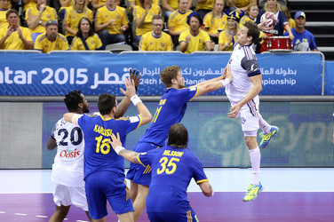 Handball WM-Match Frankreich gegen Schweden, Doha