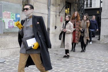 Street Style at Lanvin Men's Wear Fashion Show, Haute Couture Fashion Week Paris
