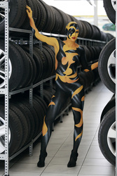 Body Painting zur Opel-Präsentation, Salzkotten