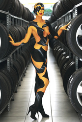 Body Painting zur Opel-Präsentation, Salzkotten