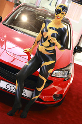 Body Painting zur Opel-Präsentation, Salzkotten