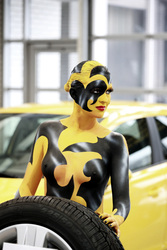 Body Painting zur Opel-Präsentation, Salzkotten