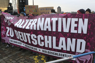Demonstration gegen den 3. Bundesparteitag der AfD, Bremen