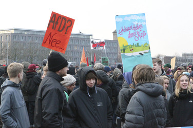 Demonstration gegen den 3. Bundesparteitag der AfD, Bremen