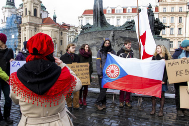 Gegendemo zur Demonstration gegen Islamisierung, Prag