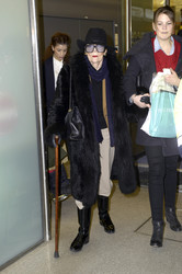 Anlunft von Christopher Lee in Berlin Tegel
