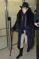 Anlunft von Christopher Lee in Berlin Tegel