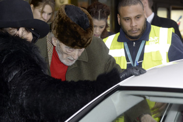 Anlunft von Christopher Lee in Berlin Tegel