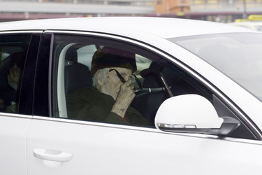 Anlunft von Christopher Lee in Berlin Tegel