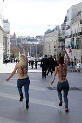 Femen Demo gegen Polizeistaatgesetz, Madrid