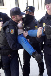 Femen Demo gegen Polizeistaatgesetz, Madrid