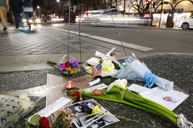 Blumen auf dem Stern von Leonard Nimoy, Hollywood