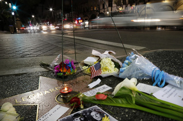 Blumen auf dem Stern von Leonard Nimoy, Hollywood