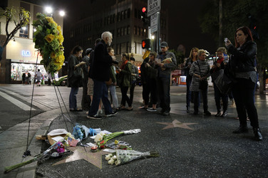 Blumen auf dem Stern von Leonard Nimoy, Hollywood