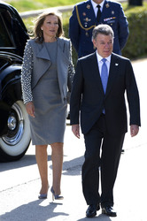 Präsident Juan Manuel Santos auf Staatsbesuch in Madrid