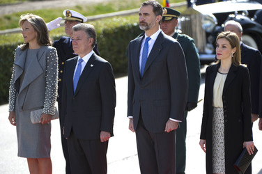 Präsident Juan Manuel Santos auf Staatsbesuch in Madrid