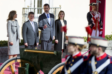 Präsident Juan Manuel Santos auf Staatsbesuch in Madrid